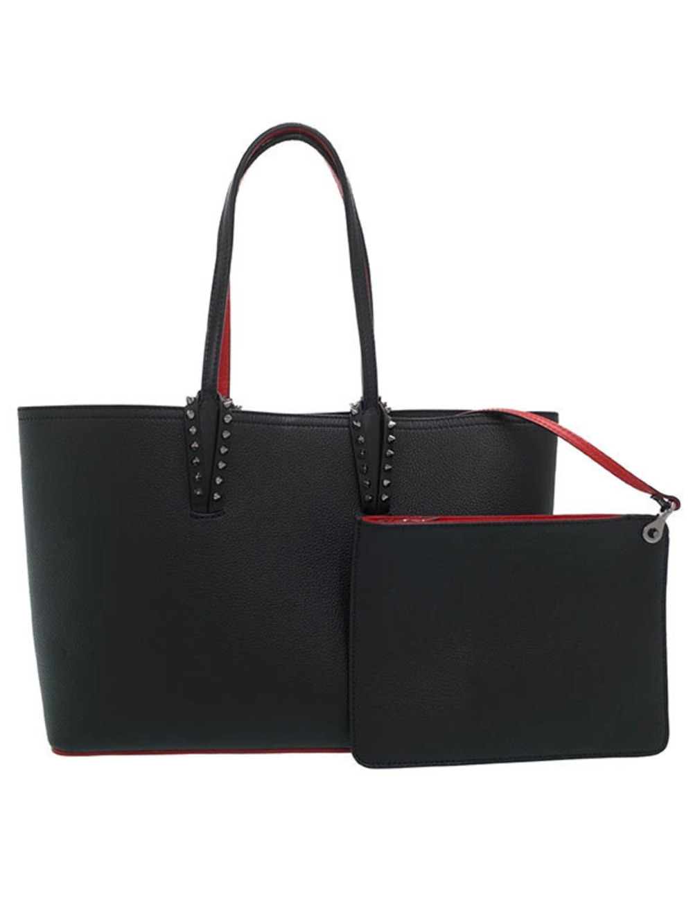 Christian Louboutin Cabata Tote Bag Leather Black Red